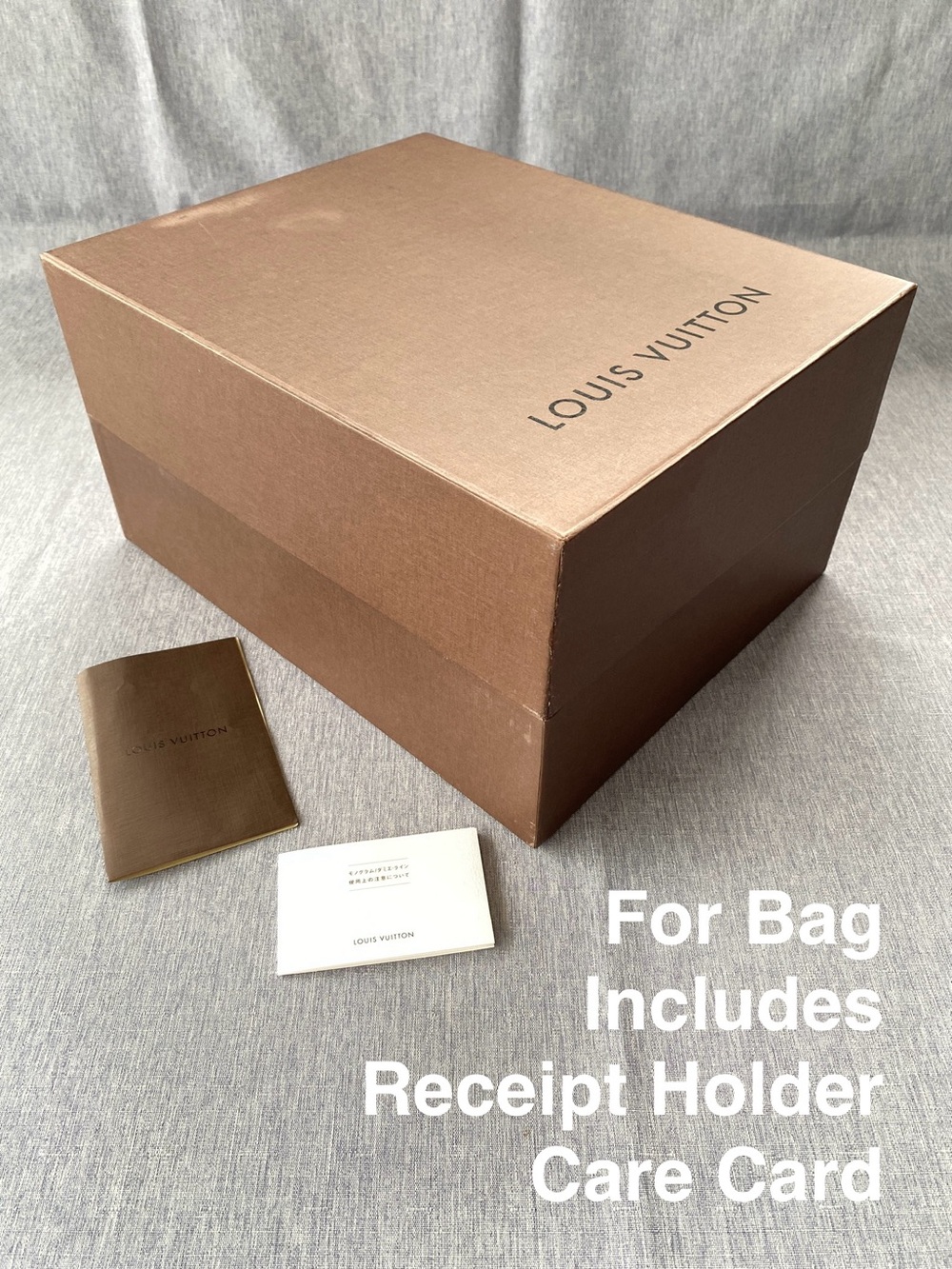 Authentic Louis Vuitton | Bag Gift Box with Receipt Holder Care Card Storage